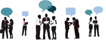 Illustration of people with clear communication