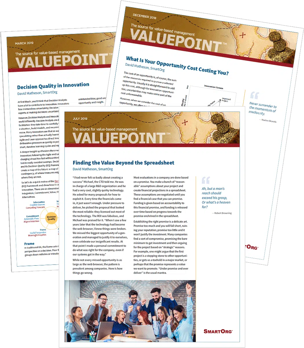 Collage of ValuePoint newsletter front pages