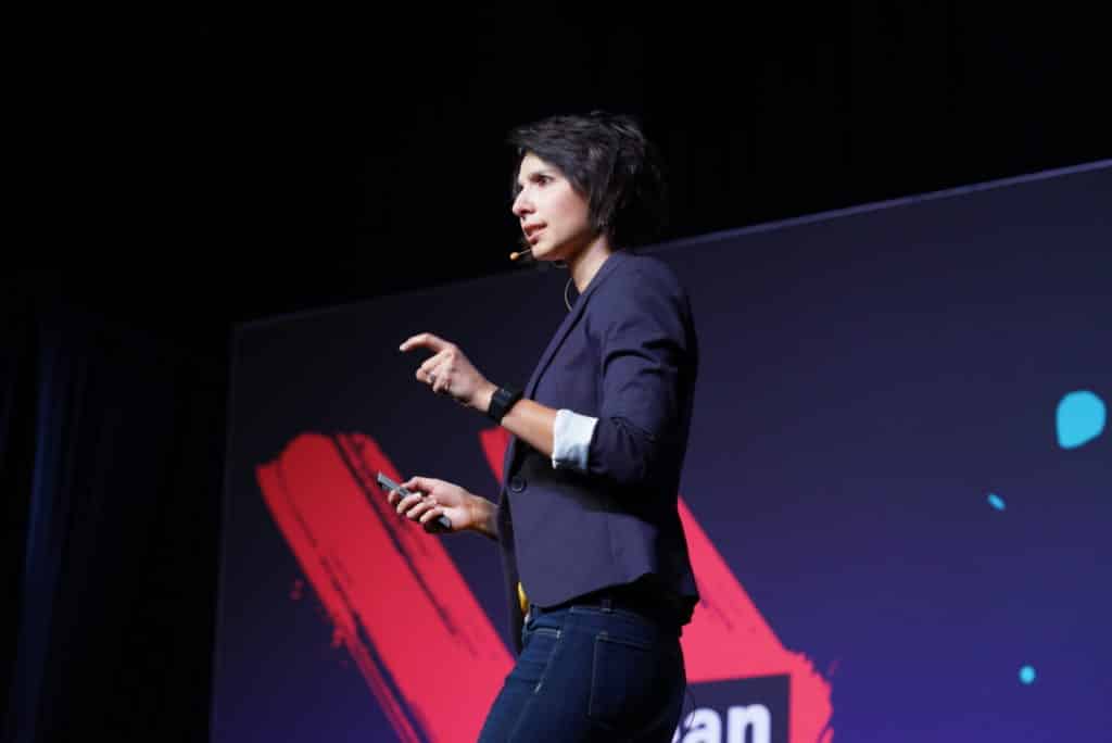 The Lean Startup Conference speaker on stage