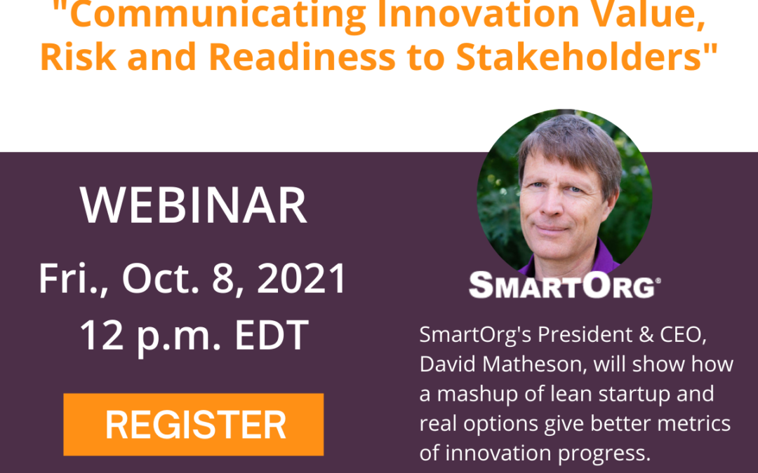 2021_1008_IRI webinar announcement, Communicating Innovation Value, Risk and Readiness to Stakeholders