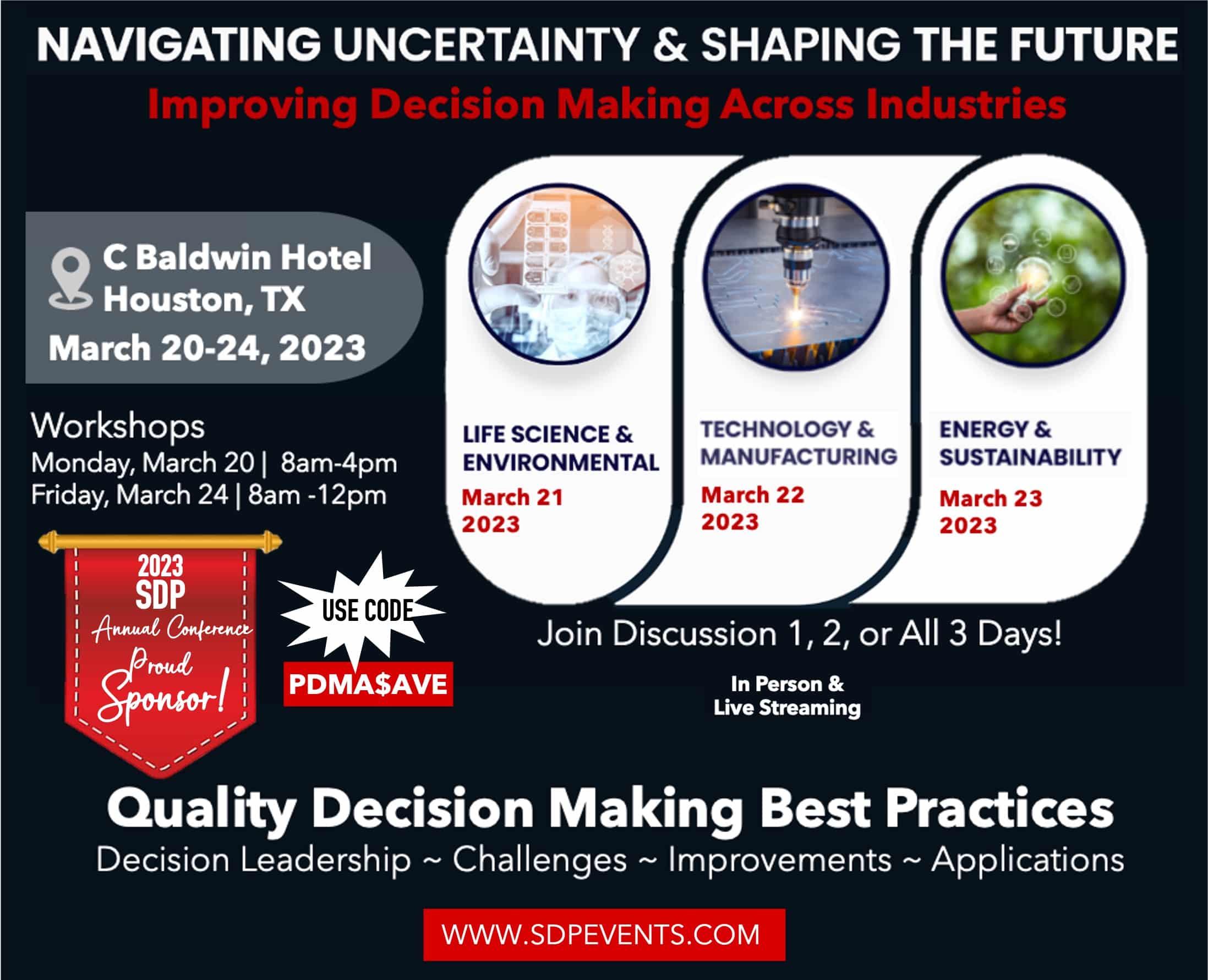 SDP Free webinar, Decision Leadership: The Head and Heart of Decision Making Wed., Jan 18th