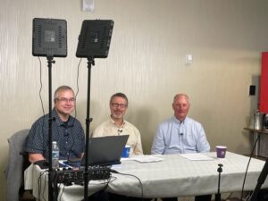Product Mastery Now interview by BY CHAD MCALLISTER, episode 476. Left to right: Chat McAllister, David Matheson, Wayne Fisher