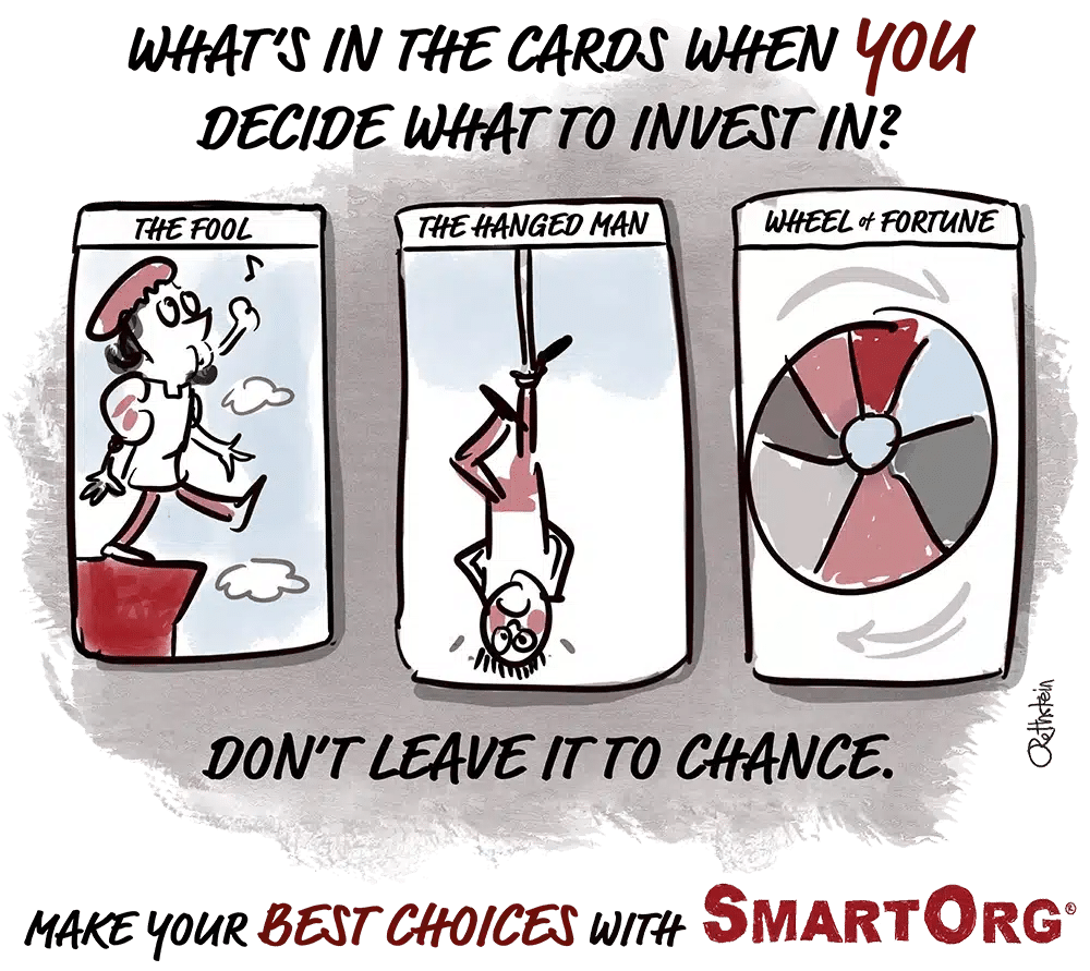 Cartoon regarding uncertainty: What's in the cards when you decide what innovation to invest in?