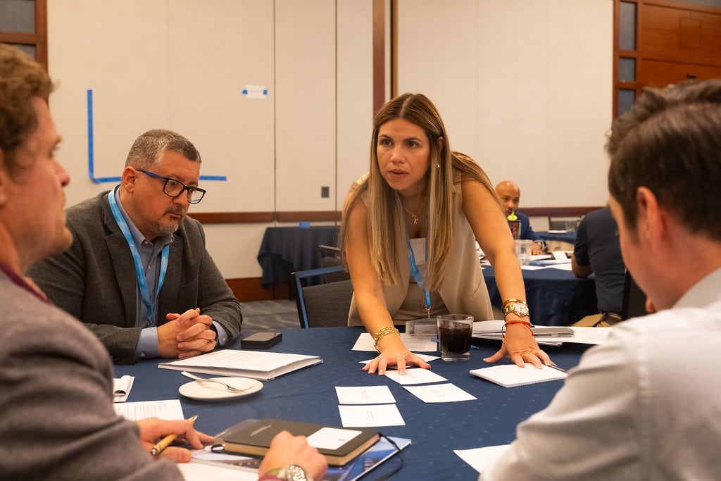 R&D workshop participants working in Table Teams