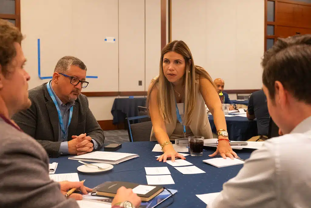 R&D workshop participants working in Table Teams