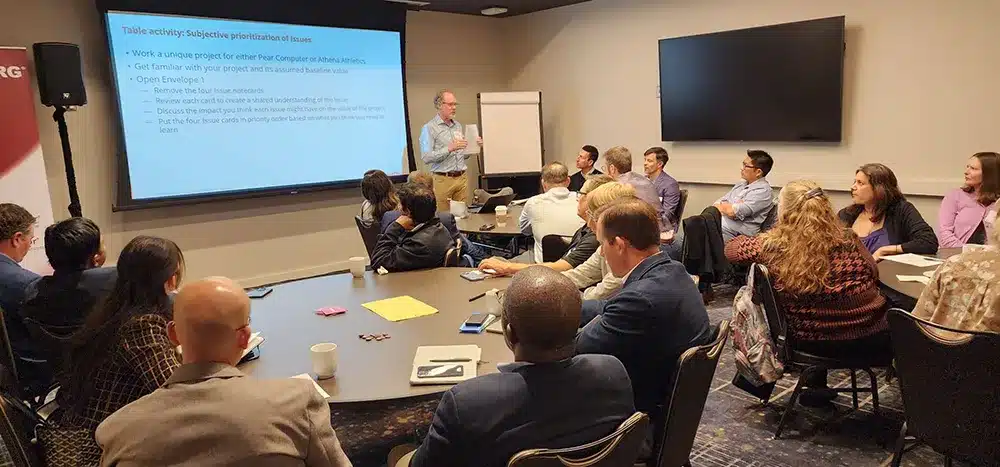 Doug Williams at SmartOrg's "Fail Fastest" workshop at the IRI 2025 Summit in Chicago.